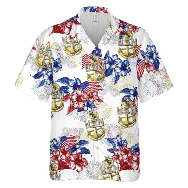 US Navy Senior Chief 4th Of July Hawaiian Shirt Cheap