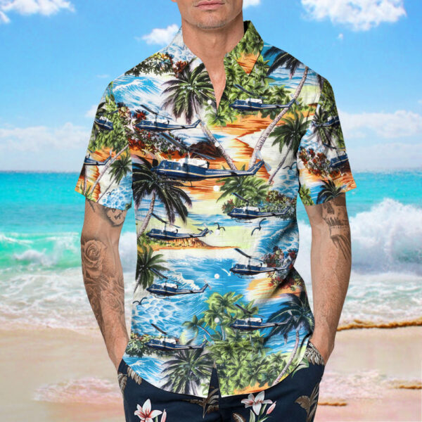 Bell HH-1N Iroquois United States US Air Force (USAF) Hawaiian Shirt Bell HH-1N Iroquois United States US Air Force (USAF) Hawaiian Shirt