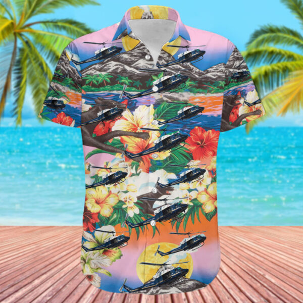 Bell UH-1N Iroquois United States US Air Force (USAF) Hawaiian Shirt Bell UH-1N Iroquois United States US Air Force (USAF) Hawaiian Shirt