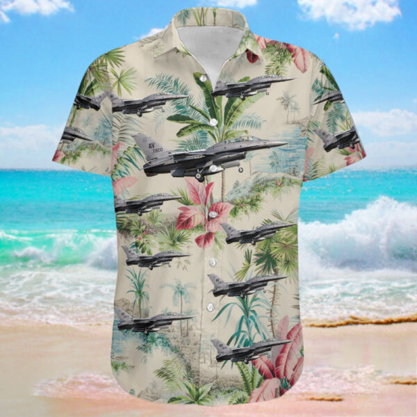 General Dynamics F-16D Fighting Falcon United States US Air Force (USAF) Hawaiian Shirt General Dynamics F-16D Fighting Falcon United States US Air Force (USAF) Hawaiian Shirt