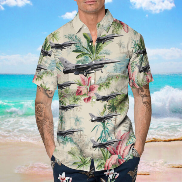 General Dynamics F-16D Fighting Falcon United States US Air Force (USAF) Hawaiian Shirt General Dynamics F-16D Fighting Falcon United States US Air Force (USAF) Hawaiian Shirt