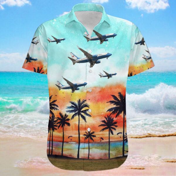 Boeing C-40B United States US Air Force (USAF) Hawaiian Shirt Boeing C-40B United States US Air Force (USAF) Hawaiian Shirt