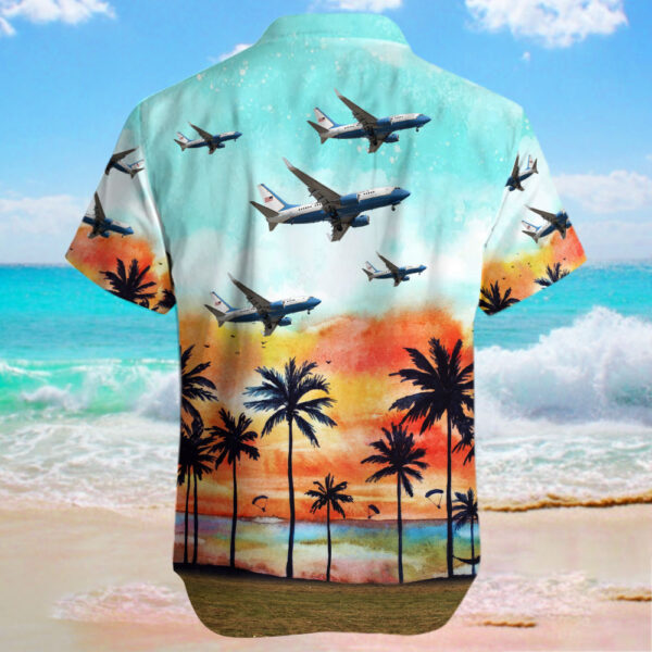 Boeing C-40B United States US Air Force (USAF) Hawaiian Shirt Boeing C-40B United States US Air Force (USAF) Hawaiian Shirt