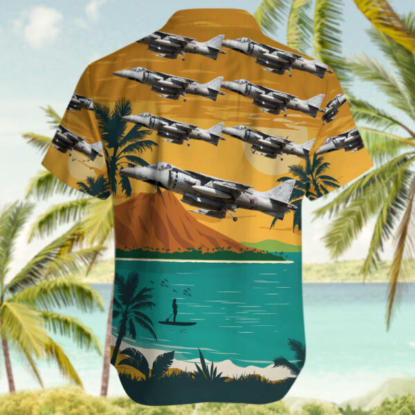 McDonnell Douglas AV-8B+ Harrier II Italy Navy Hawaiian Shirt McDonnell Douglas AV-8B+ Harrier II Italy Navy Hawaiian Shirt