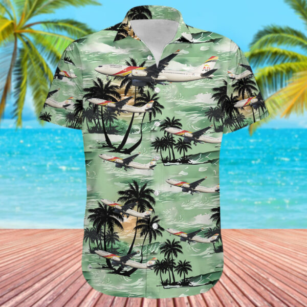 Airbus A330-243 Air Belgium Hawaiian Shirt Airbus A330-243 Air Belgium Hawaiian Shirt