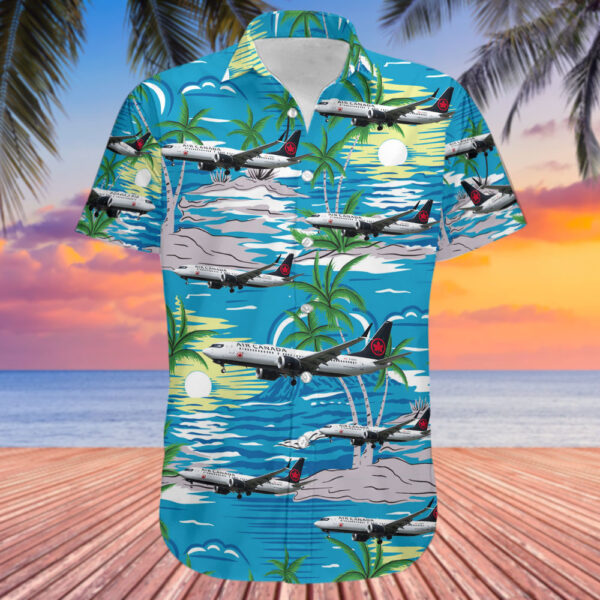 Boeing 737-8 MAX Air Canada Hawaiian Shirt Boeing 737-8 MAX Air Canada Hawaiian Shirt