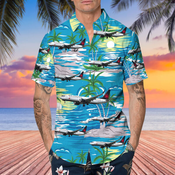 Boeing 737-8 MAX Air Canada Hawaiian Shirt Boeing 737-8 MAX Air Canada Hawaiian Shirt