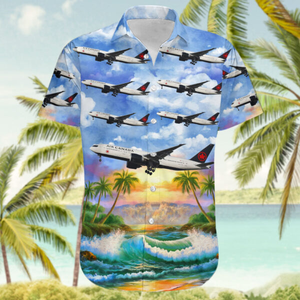 Boeing 777-233LR Air Canada Hawaiian Shirt Boeing 777-233LR Air Canada Hawaiian Shirt