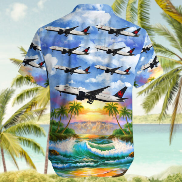 Boeing 777-233LR Air Canada Hawaiian Shirt Boeing 777-233LR Air Canada Hawaiian Shirt