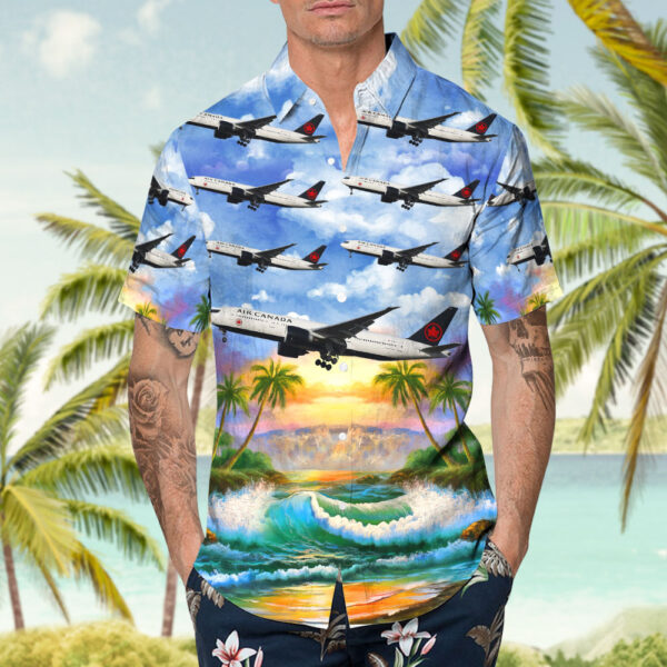 Boeing 777-233LR Air Canada Hawaiian Shirt Boeing 777-233LR Air Canada Hawaiian Shirt