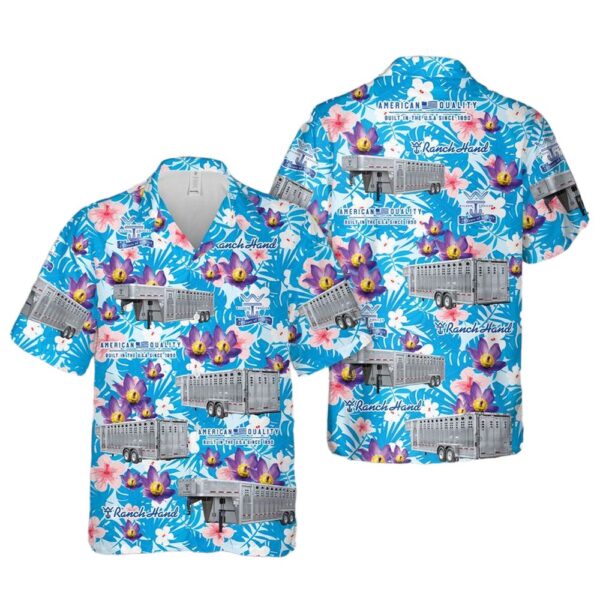 Ranch Hand Blue Button Up Hawaiian Shirt