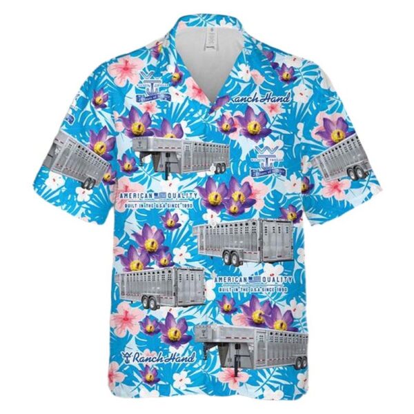 Ranch Hand Blue Button Up Hawaiian Shirt