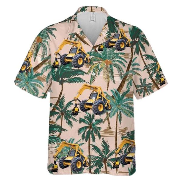 Tree Cutting Skidder Hawaiian Shirt Man