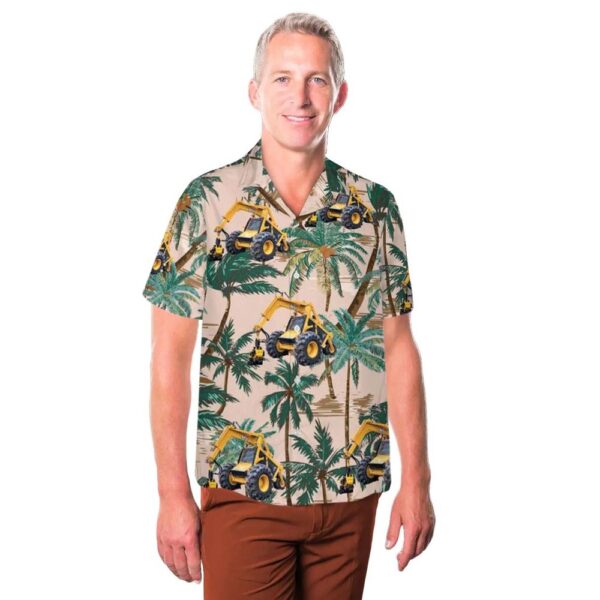 Tree Cutting Skidder Hawaiian Shirt Man