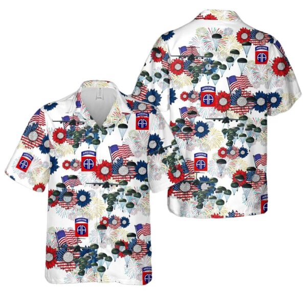 US Army 82nd Airborne Paratrooper 4th Of July Hawaiian Shirt For Men And Women US Army 82nd Airborne Paratrooper 4th Of July Hawaiian Shirt For Men And Women