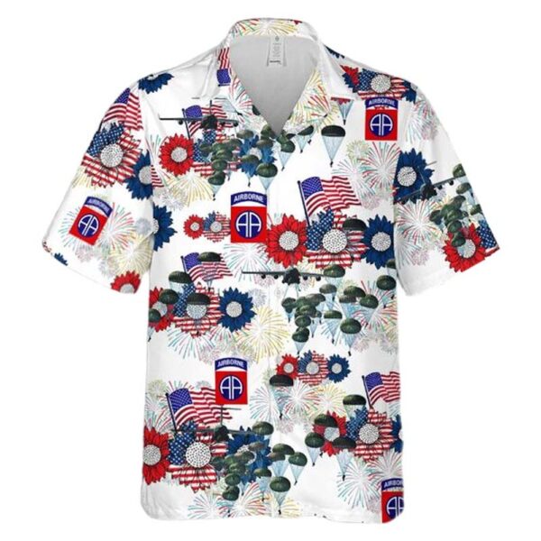 US Army 82nd Airborne Paratrooper 4th Of July Hawaiian Shirt For Men And Women US Army 82nd Airborne Paratrooper 4th Of July Hawaiian Shirt For Men And Women