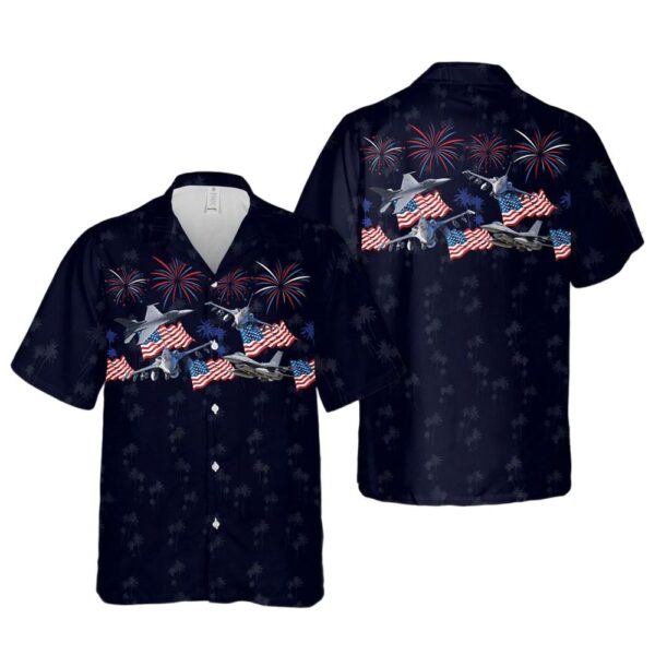 USAF F-16 Fighting Falcon Independence Day Hawaiian Shirt For Men And Women USAF F-16 Fighting Falcon Independence Day Hawaiian Shirt For Men And Women