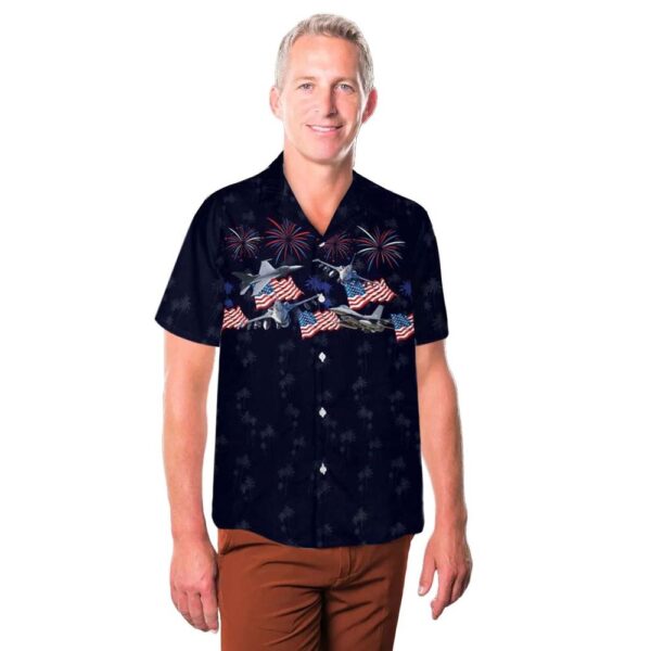 USAF F-16 Fighting Falcon Independence Day Hawaiian Shirt For Men And Women USAF F-16 Fighting Falcon Independence Day Hawaiian Shirt For Men And Women