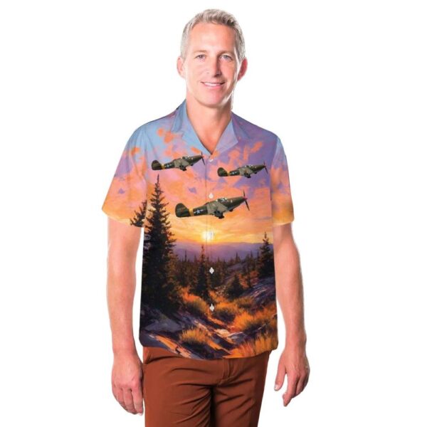 Bell P-39 Airacobra Miss Connie WWII Hawaiian Shirt Outfit Bell P-39 Airacobra Miss Connie WWII Hawaiian Shirt Outfit
