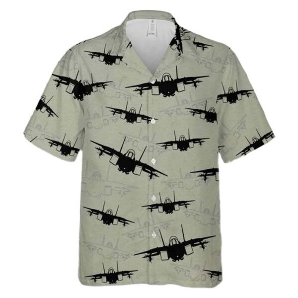 F-14 Tomcat Silhouette Aloha Hawaiian Shirt F-14 Tomcat Silhouette Aloha Hawaiian Shirt