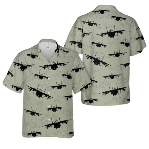 F-14 Tomcat Silhouette Aloha Hawaiian Shirt F-14 Tomcat Silhouette Aloha Hawaiian Shirt