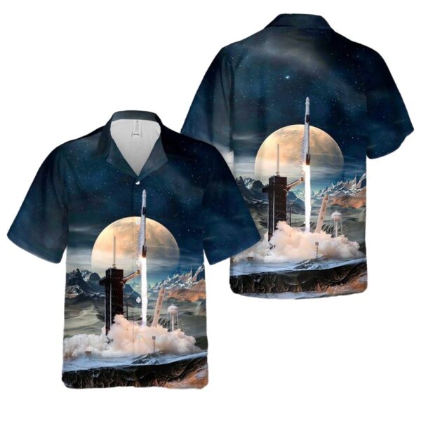 SpaceX Crew Dragon (Demo-2) Aloha Hawaiian Shirt