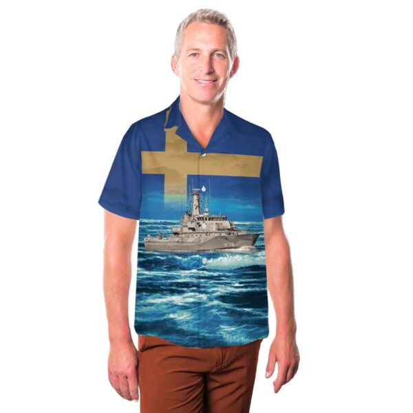Royal Swedish Navy HMS Ven (M76) Koster-class mine countermeasures vessel Hawaiian Shirt Cheap Royal Swedish Navy HMS Ven (M76) Koster-class mine countermeasures vessel Hawaiian Shirt Cheap
