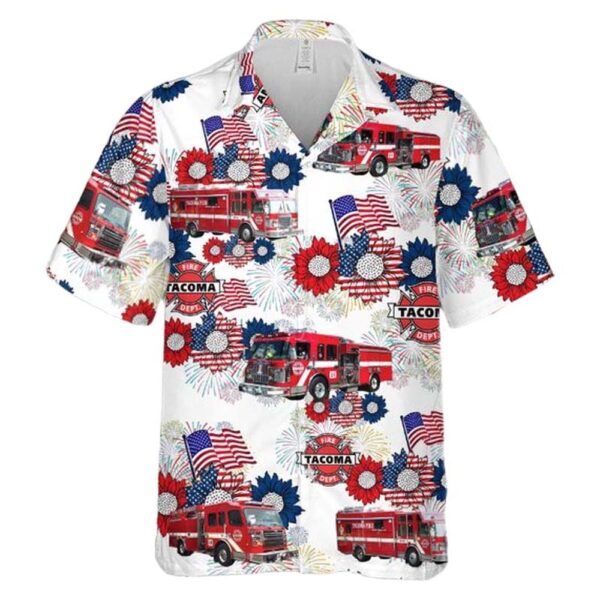 Tacoma Washington Fire Department US United State Firefighter Emergency Service 4th Of July Hawaiian Shirt For Men And Women Tacoma Washington Fire Department US United State Firefighter Emergency Service 4th Of July Hawaiian Shirt For Men And Women