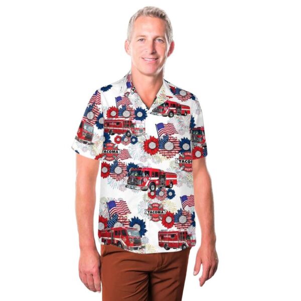 Tacoma Washington Fire Department US United State Firefighter Emergency Service 4th Of July Hawaiian Shirt For Men And Women Tacoma Washington Fire Department US United State Firefighter Emergency Service 4th Of July Hawaiian Shirt For Men And Women