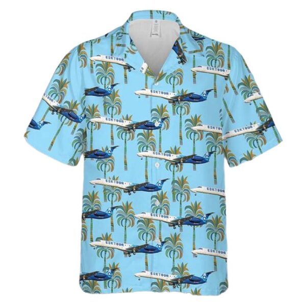 Contour Airlines Embraer ERJ-145LR Button Up Hawaiian Shirt Contour Airlines Embraer ERJ-145LR Button Up Hawaiian Shirt