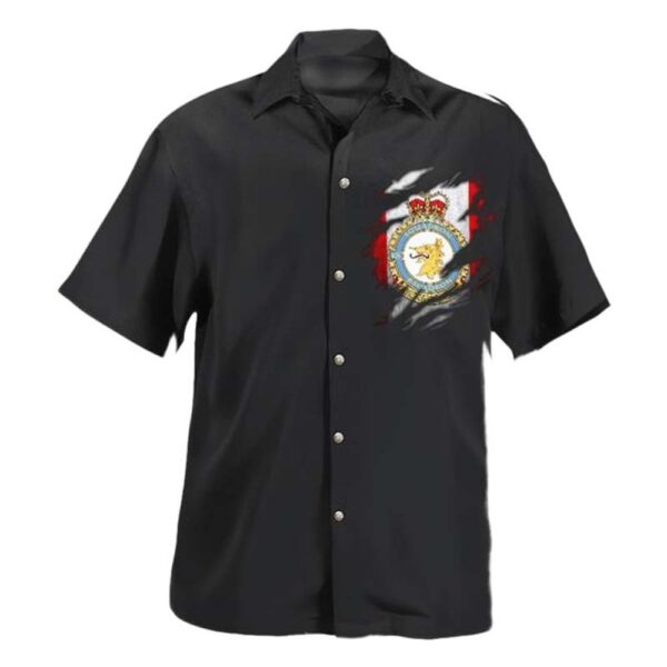 KAHH1602BG07 Royal Canadian Air Force 424 Transport and Rescue Squadron Bell CH-146 Griffon Hawaiian Shirt KAHH1602BG07 Royal Canadian Air Force 424 Transport and Rescue Squadron Bell CH-146 Griffon Hawaiian Shirt