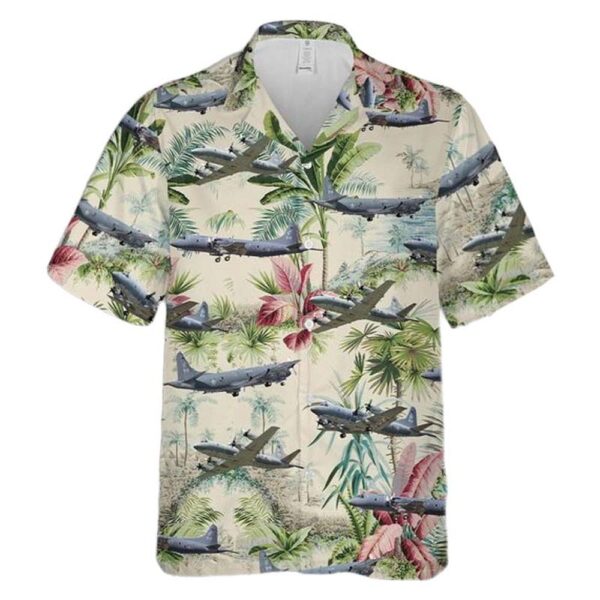 NLSI0608BC10 Royal Canadian Air Force Lockheed CP-140 Aurora Hawaiian Shirt