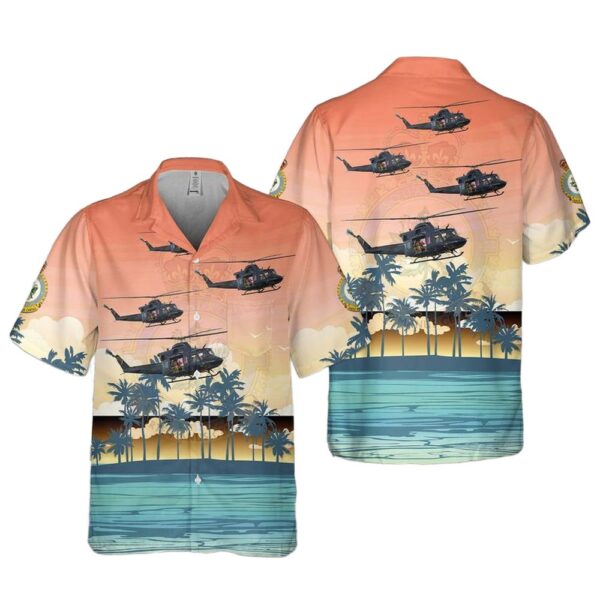 Royal Canadian Air Force 427 Special Operations Aviation Squadron Bell CH-146 Griffon Pocket Hawaiian Shirt Outfit