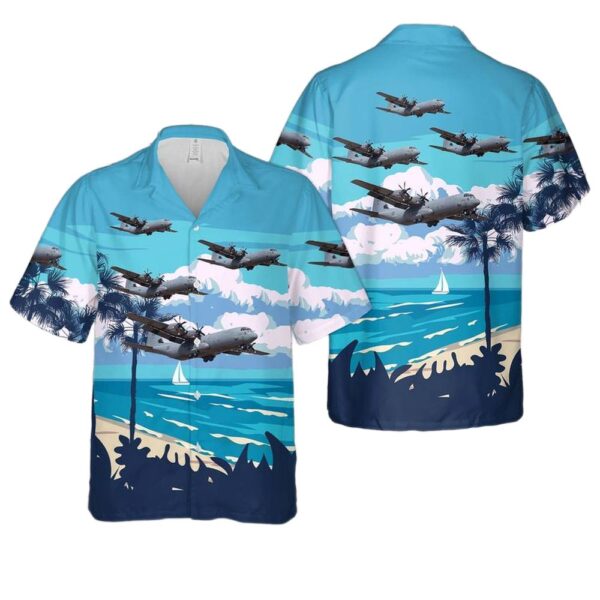 Royal Canadian Air Force Lockheed Martin CC-130J-30 Hercules (L-382) Hawaiian Shirt Man Royal Canadian Air Force Lockheed Martin CC-130J-30 Hercules (L-382) Hawaiian Shirt Man