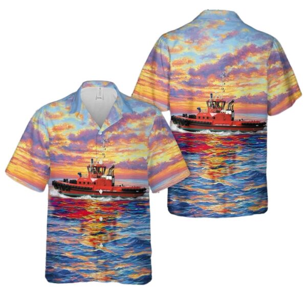 Tugboat ‘Tiaki’ Aloha Hawaiian Shirt Tugboat ‘Tiaki’ Aloha Hawaiian Shirt