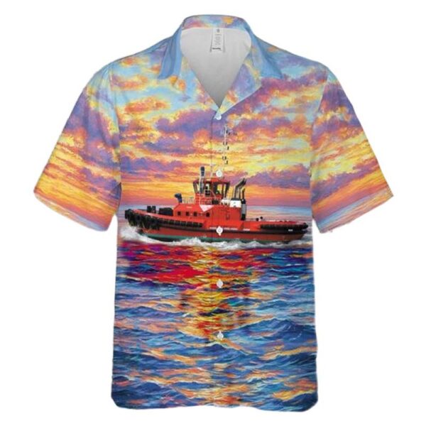 Tugboat ‘Tiaki’ Aloha Hawaiian Shirt Tugboat ‘Tiaki’ Aloha Hawaiian Shirt