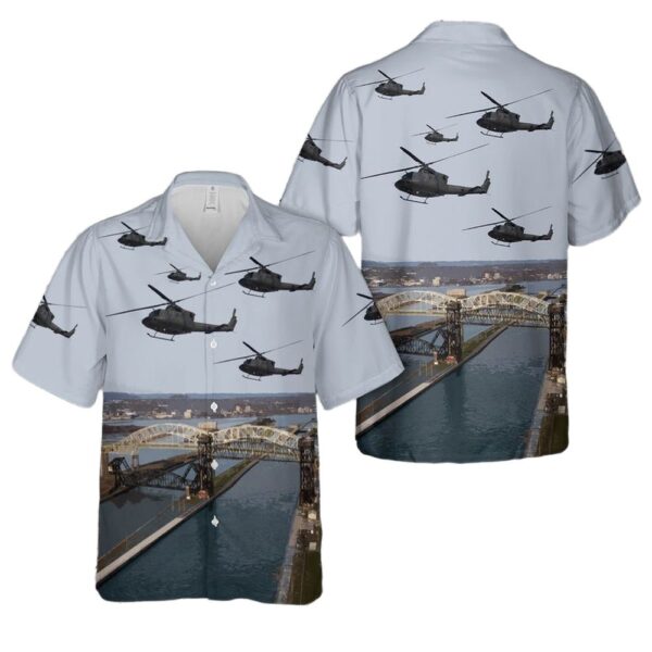 Royal Canadian Air Force Bell CH-146 Griffon Over Sault Ste Marie Ontario Hawaiian Shirt For Men And Women Royal Canadian Air Force Bell CH-146 Griffon Over Sault Ste Marie Ontario Hawaiian Shirt For Men And Women