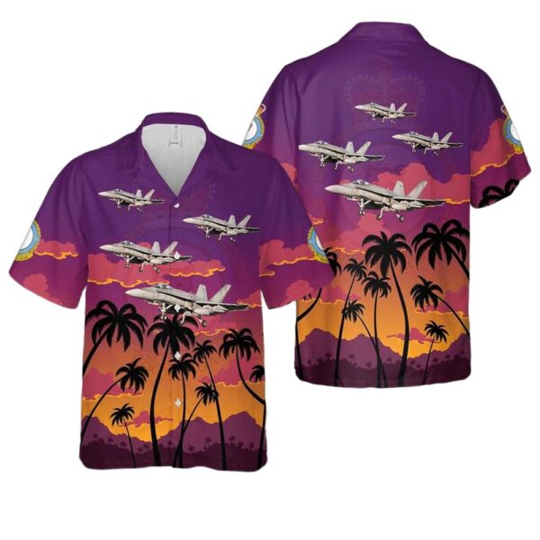 Royal Canadian Air Force McDonnell Douglas CF-188A Hornet (CF-18A) 410 Squadron Cougars Aloha Hawaiian Shirt
