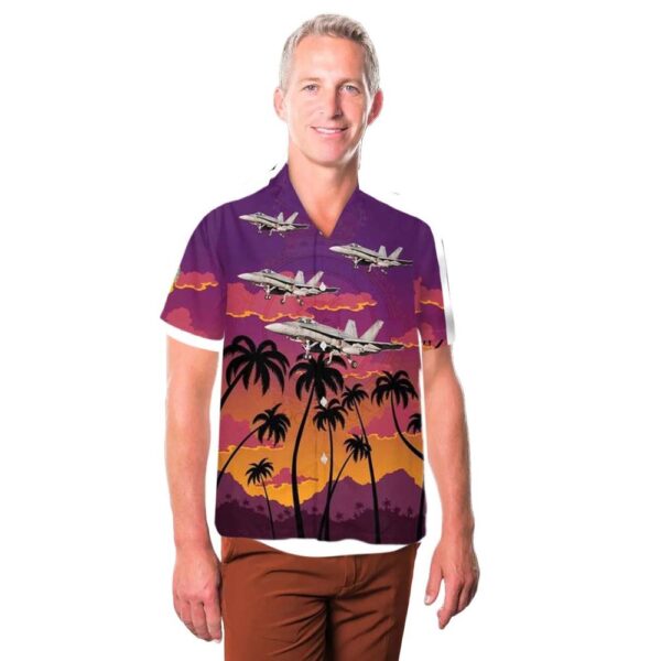 Royal Canadian Air Force McDonnell Douglas CF-188A Hornet (CF-18A) 410 Squadron Cougars Aloha Hawaiian Shirt