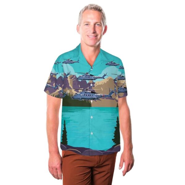 TRQD0211BC06 Royal Canadian Air Force Sikorsky CH-148 Cyclone Hawaiian Shirt TRQD0211BC06 Royal Canadian Air Force Sikorsky CH-148 Cyclone Hawaiian Shirt