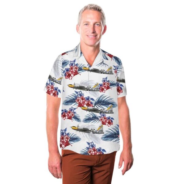 US Army Air Force B-26B Marauder 6B-T IK-111 9TH AIR FORCE 599TH BOMB SQUADRON 397TH BOMB GROUP D-DAY June 1944 Button Up Hawaiian Shirt US Army Air Force B-26B Marauder 6B-T IK-111 9TH AIR FORCE 599TH BOMB SQUADRON 397TH BOMB GROUP D-DAY June 1944 Button Up Hawaiian Shirt