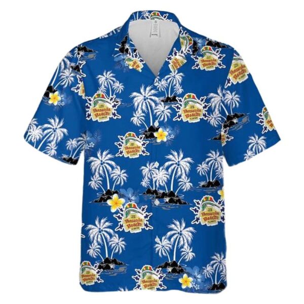 US Navy Blue Angels Pensacola Beach Sign and Blues Cheap Hawaiian Shirt US Navy Blue Angels Pensacola Beach Sign and Blues Cheap Hawaiian Shirt