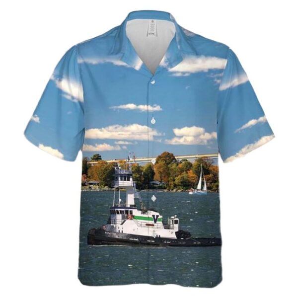 Patapsco – Vane Brothers Tug Boat Button Up Hawaiian Shirt Patapsco – Vane Brothers Tug Boat Button Up Hawaiian Shirt
