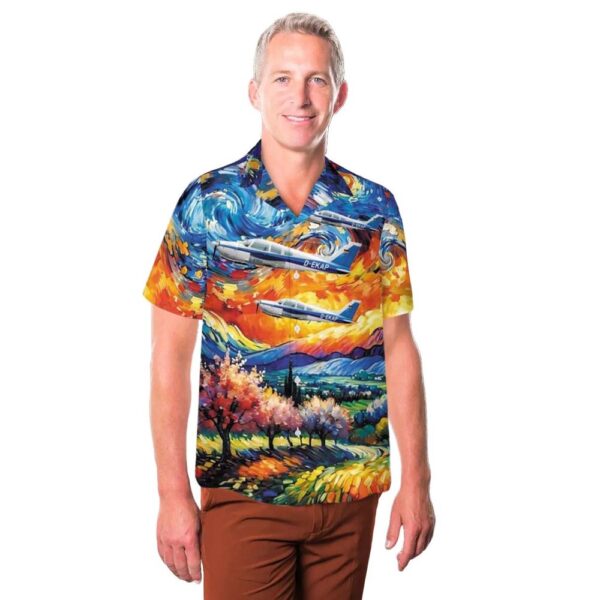 Piper PA-28R-200 Arrow II D-EKAP Hawaiian Shirt Man Piper PA-28R-200 Arrow II D-EKAP Hawaiian Shirt Man