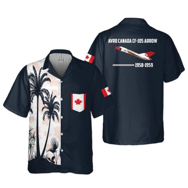 Royal Canadian Air Force Avro Canada CF-105 Arrow Pocket Hawaiian Shirt Cheap Royal Canadian Air Force Avro Canada CF-105 Arrow Pocket Hawaiian Shirt Cheap
