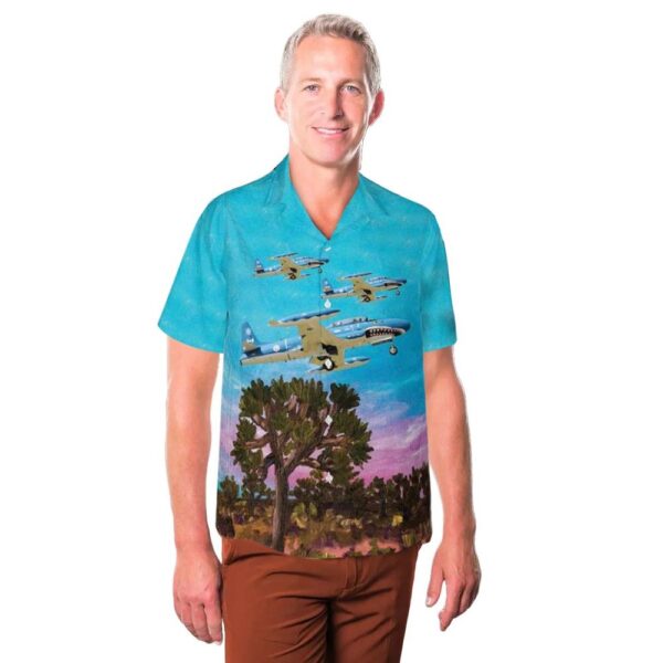 Royal Canadian Air Force Canadair CT-133 Silver Star 3 (CL-30) Button Up Hawaiian Shirt Royal Canadian Air Force Canadair CT-133 Silver Star 3 (CL-30) Button Up Hawaiian Shirt