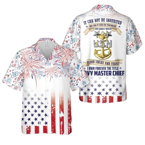 US Navy Master Chief 4th Of July Hawaiian Shirt For Men And Women