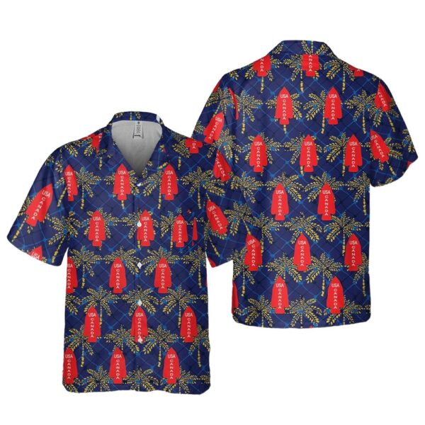 1st Special Service Force USA and Canada WWII Pocket Hawaiian Shirt Cheap