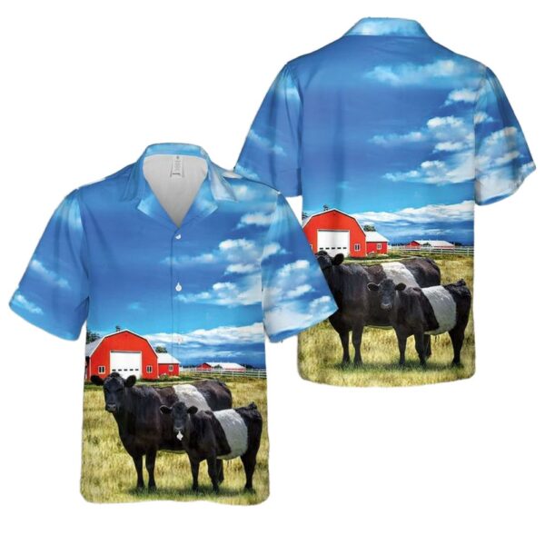 Belted Galloway Cows Cheap Hawaiian Shirt