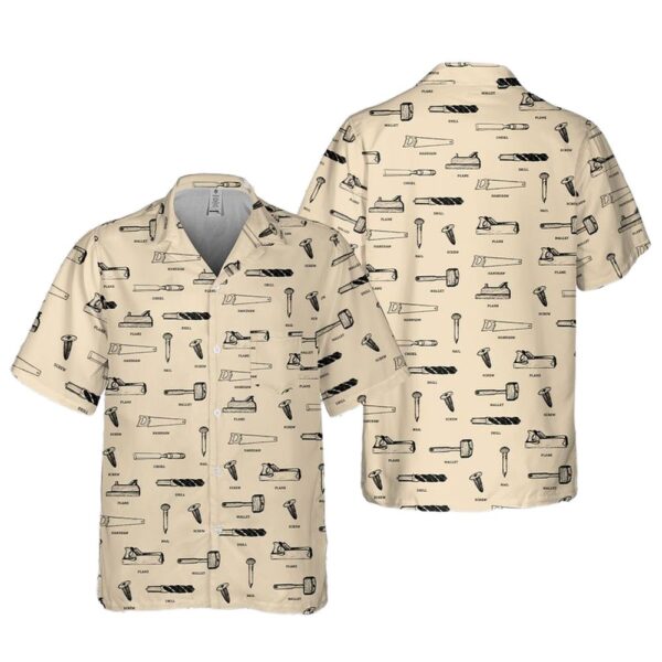 Carpenter Tools Pocket Aloha Hawaiian Shirt
